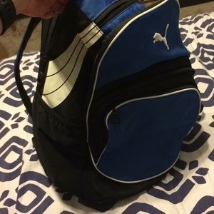 Blue Black And White Puma Soccer Bag 